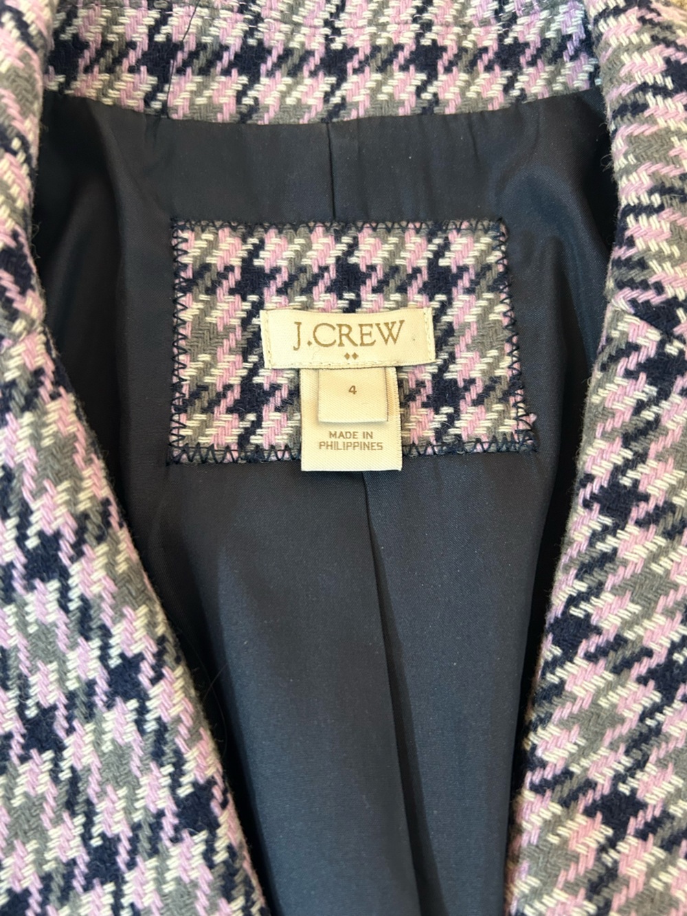 J Crew Houndstooth Blazer Size 4